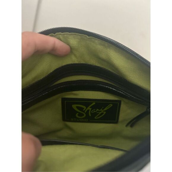 Mini Sharif Studio Leather & Calf Hair Color Block Shoulder Bag - Picture 7 of 13